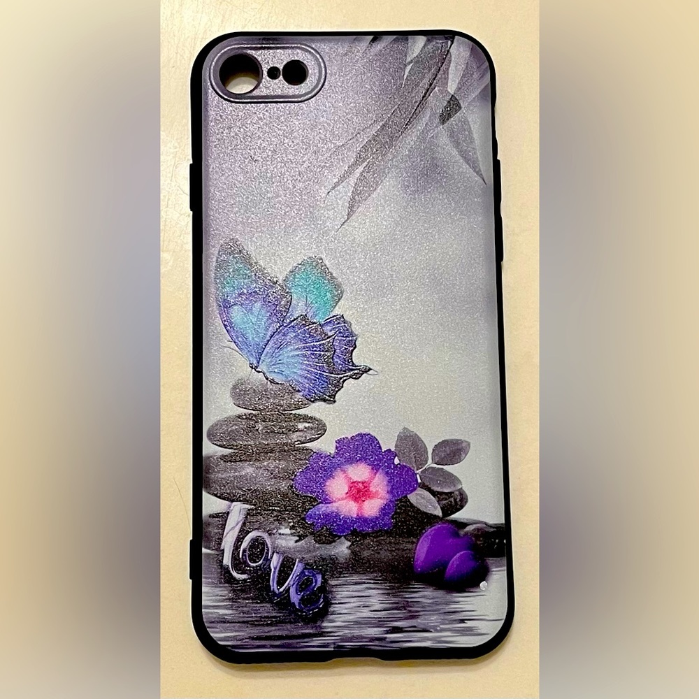 iPhone 7/8 Butterfly Love Art Glossy Silicone Soft Case NWOT - Picture 2 of 7
